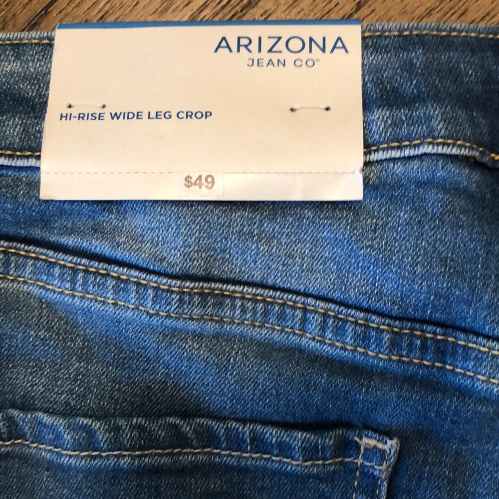 High rise wide leg crop jeans by Arizona/size 9 - Picture 6 of 6